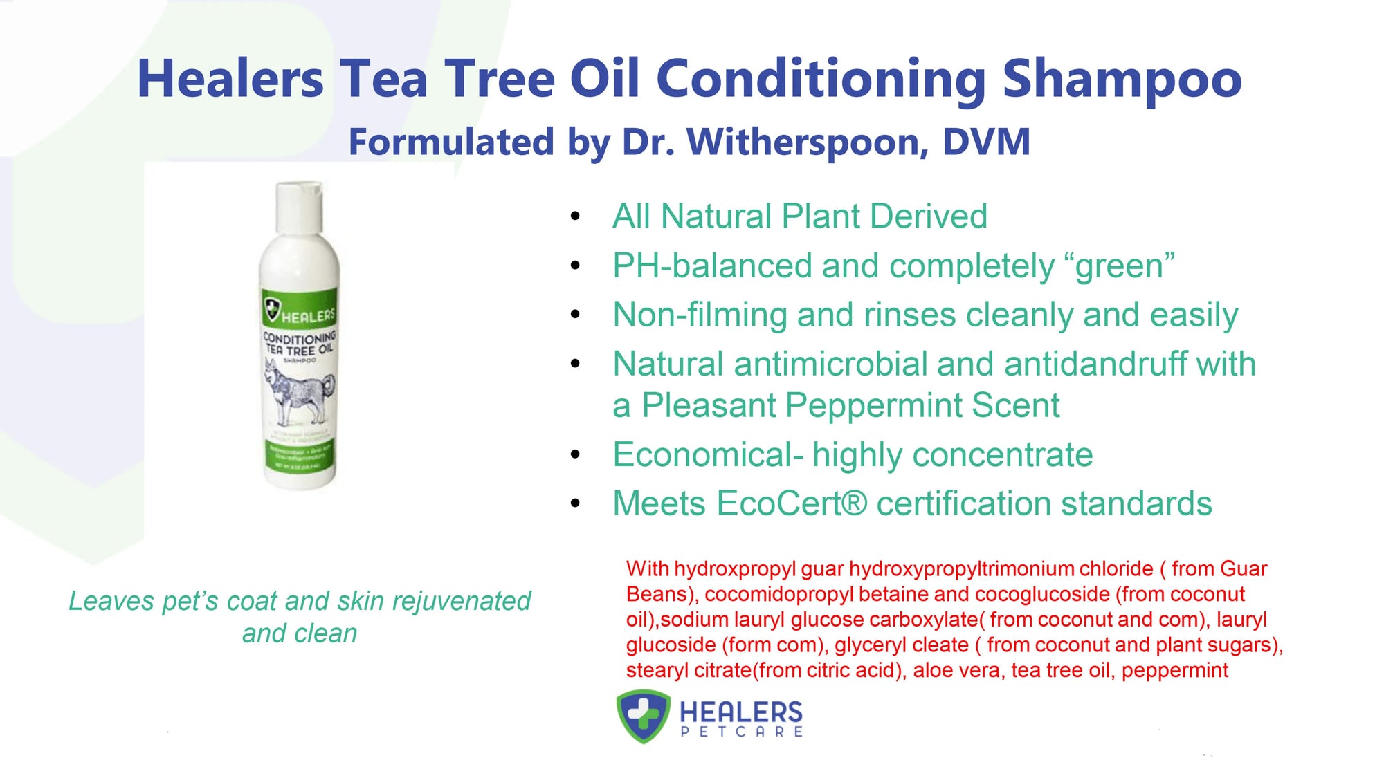 4APAWS™Healers Tea Tree Oil Conditioning Shampoo for Pets (8oz)