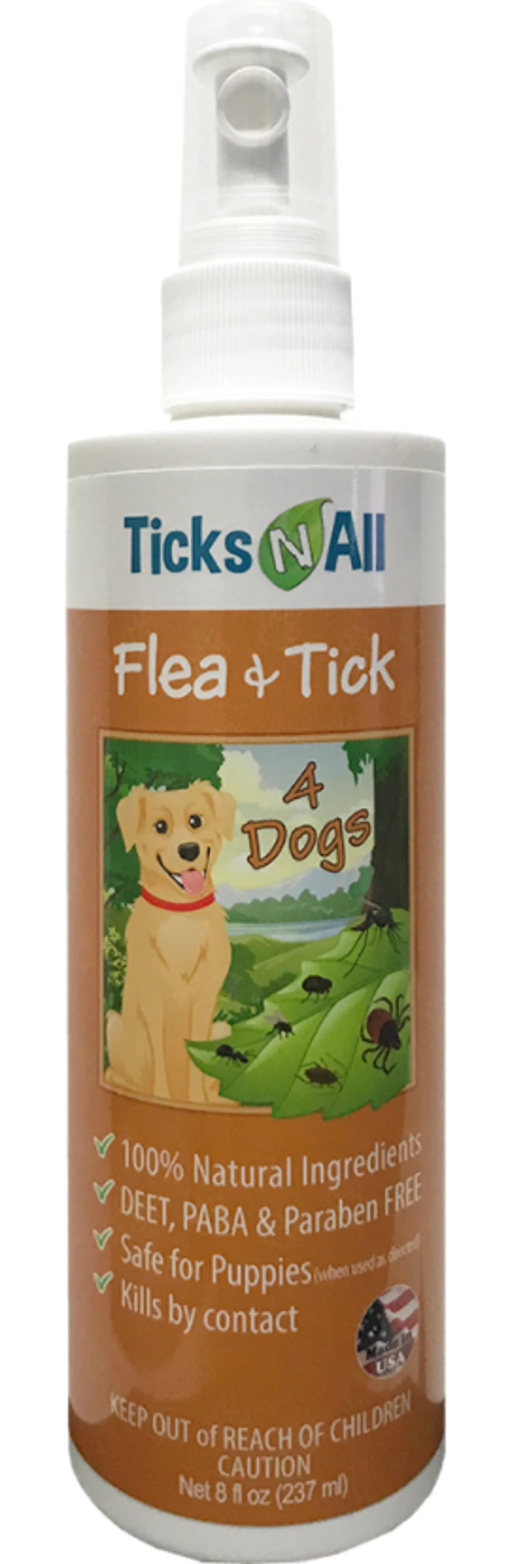4APAWS™All-Natural Flea & Tick 4 Dogs 8oz