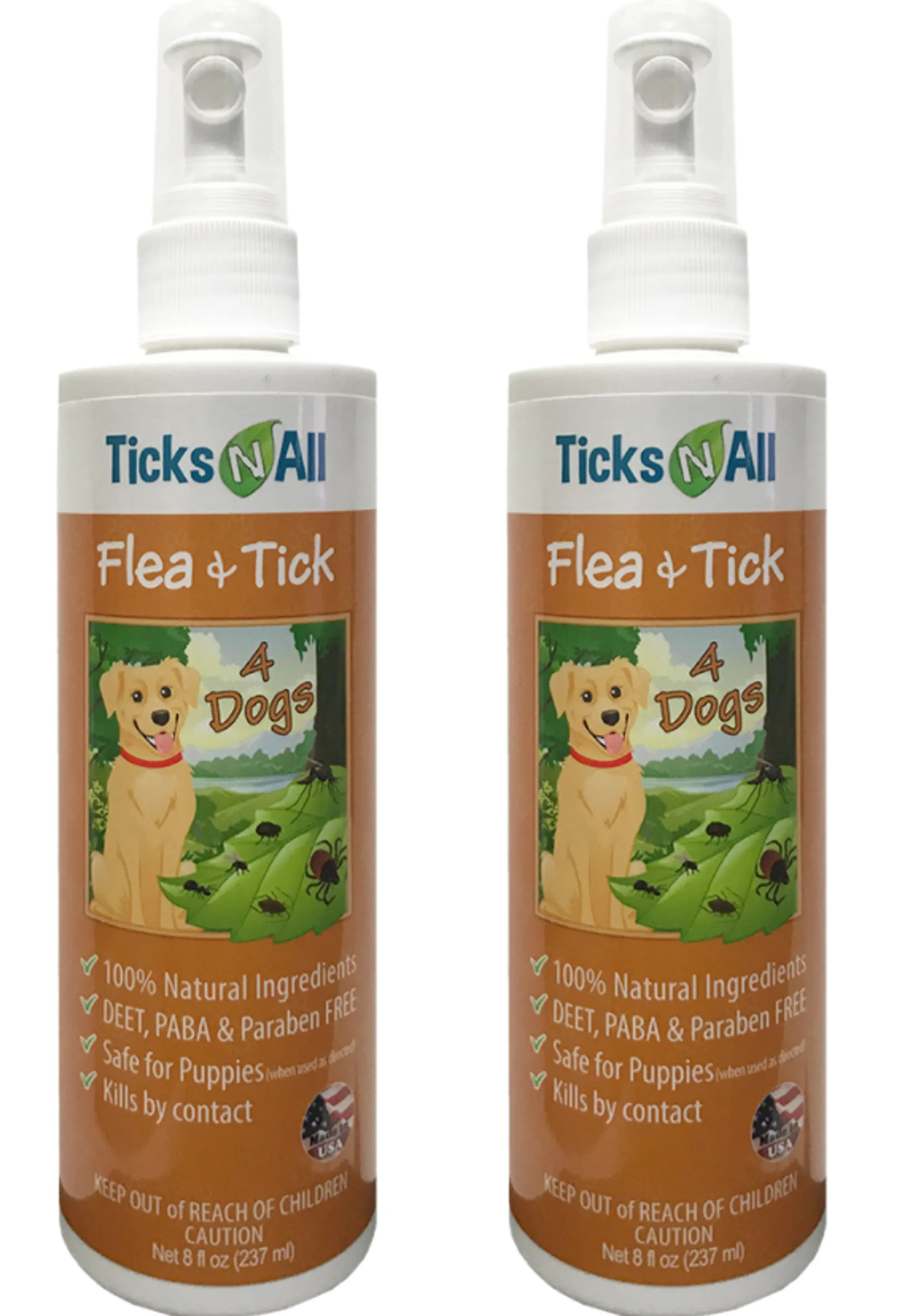 4APAWS™All-Natural Flea & Tick 4 Dogs 8oz